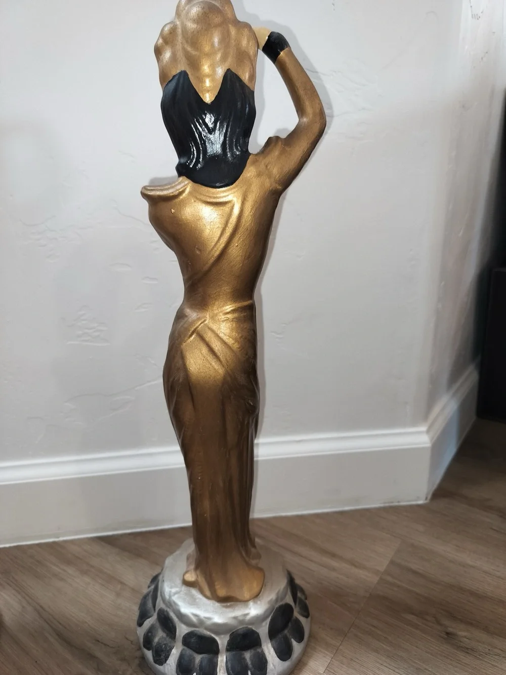 VTG 1950s Mid Century Balinese Dancer Figurines Pair Gold 17